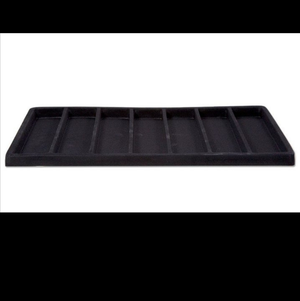 **SOLD** 5 Black Flocked Jewelry Tray Inserts